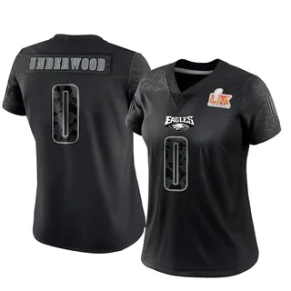 Rocco Underwood Philadelphia Eagles Women's Limited Reflective Super Bowl LIX Nike Jersey - Black