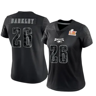 Saquon Barkley Philadelphia Eagles Women's Limited Reflective Super Bowl LIX Nike Jersey - Black
