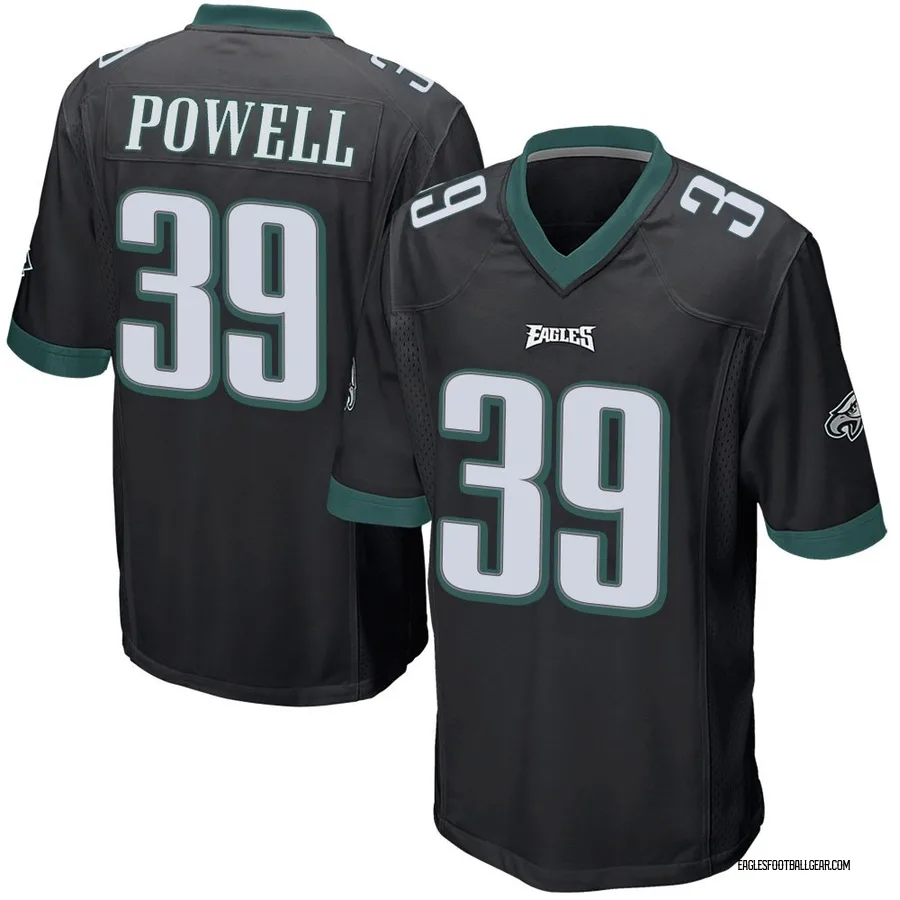 ShunDerrick Powell Philadelphia Eagles Men's Game Alternate Nike Jersey - Black