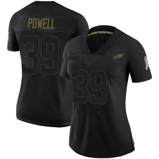 ShunDerrick Powell Philadelphia Eagles Women's Limited 2020 Salute To Service Nike Jersey - Black