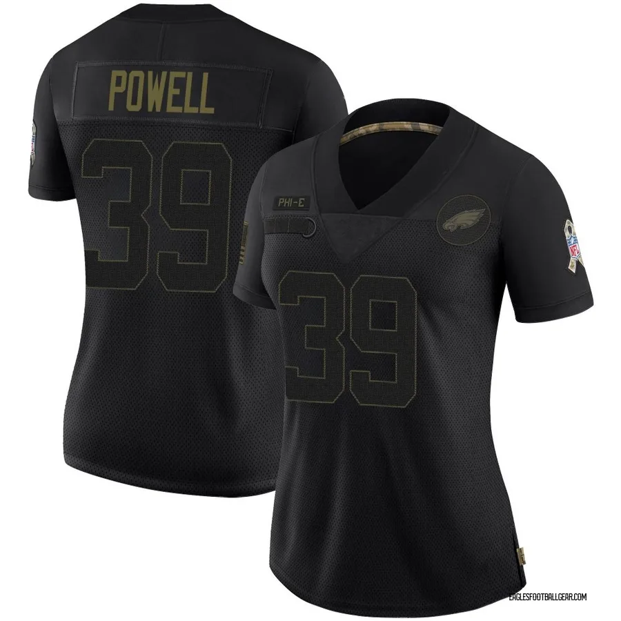 ShunDerrick Powell Philadelphia Eagles Women's Limited 2020 Salute To Service Nike Jersey - Black