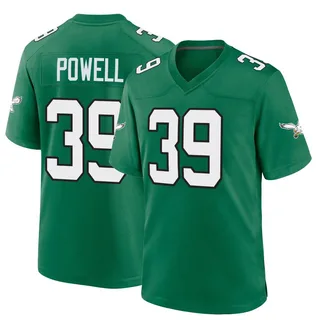 ShunDerrick Powell Philadelphia Eagles Youth Game Kelly Alternate Nike Jersey - Green