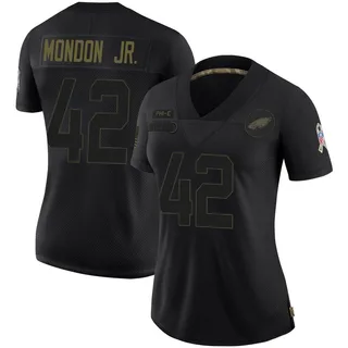 Smael Mondon Jr. Philadelphia Eagles Women's Limited 2020 Salute To Service Nike Jersey - Black