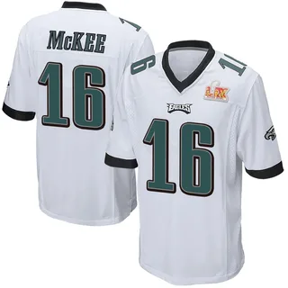 Tanner McKee Philadelphia Eagles Youth Game Super Bowl LIX Nike Jersey - White