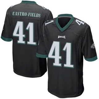 Tariq Castro-Fields Philadelphia Eagles Men's Game Alternate Nike Jersey - Black