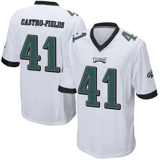 Tariq Castro-Fields Philadelphia Eagles Men's Game Nike Jersey - White