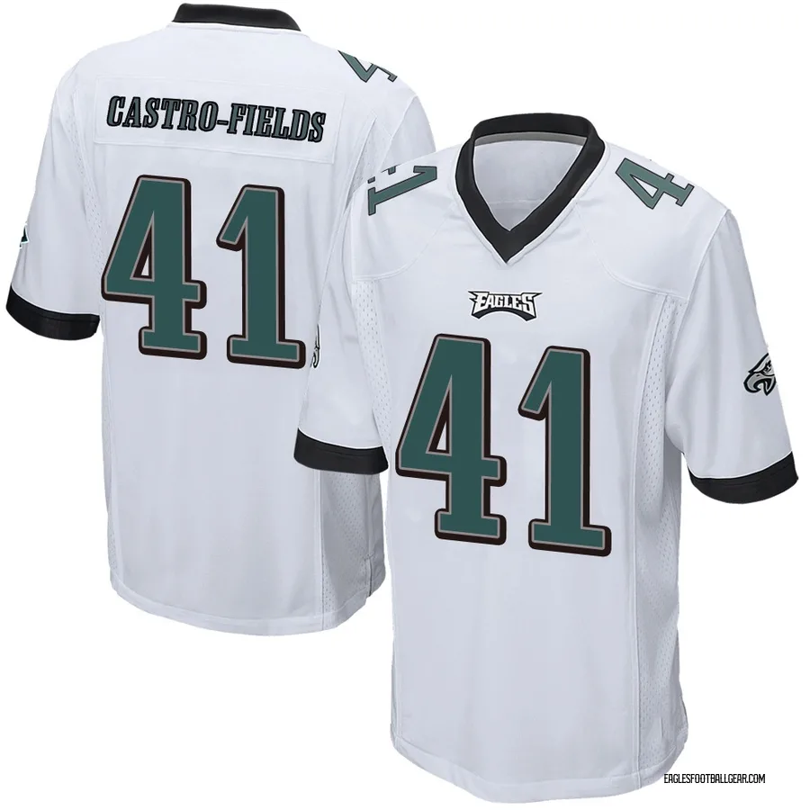 Tariq Castro-Fields Philadelphia Eagles Men's Game Nike Jersey - White