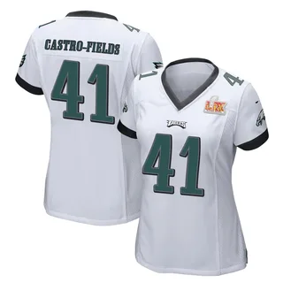 Tariq Castro-Fields Philadelphia Eagles Women's Game Super Bowl LIX Nike Jersey - White