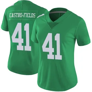 Tariq Castro-Fields Philadelphia Eagles Women's Limited Vapor Untouchable Nike Jersey - Green