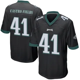 Tariq Castro-Fields Philadelphia Eagles Youth Game Alternate Nike Jersey - Black
