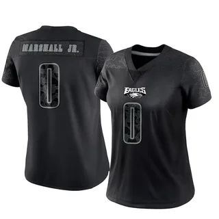 Terrace Marshall Jr. Philadelphia Eagles Women's Limited Reflective Nike Jersey - Black