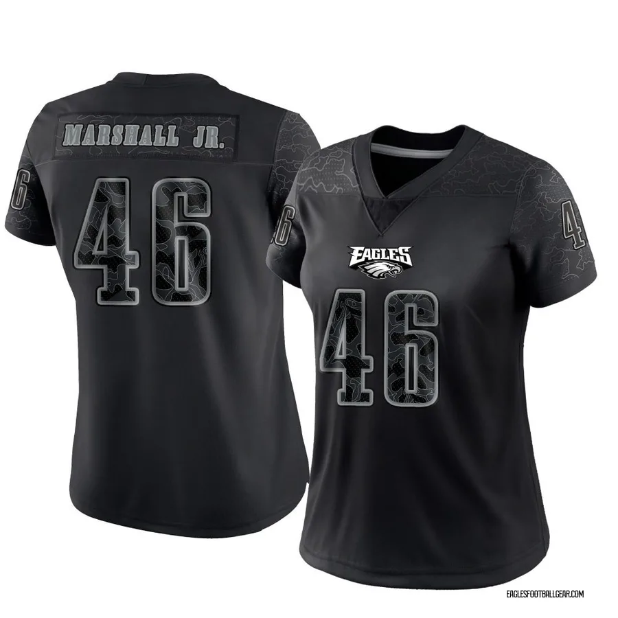 Terrace Marshall Jr. Philadelphia Eagles Women's Limited Reflective Nike Jersey - Black