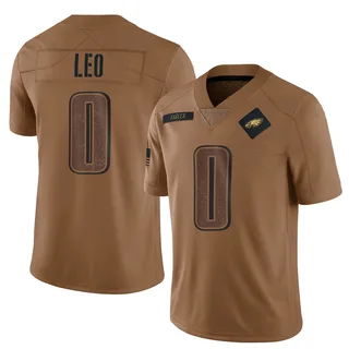 Titus Leo Philadelphia Eagles Men's Limited 2023 Salute To Service Nike Jersey - Brown