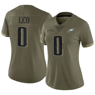 Titus Leo Philadelphia Eagles Women's Limited 2022 Salute To Service Nike Jersey - Olive