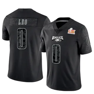 Titus Leo Philadelphia Eagles Youth Limited Reflective Super Bowl LIX Nike Jersey - Black