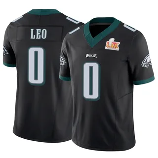 Titus Leo Philadelphia Eagles Youth Limited Vapor F.U.S.E. Super Bowl LIX Nike Jersey - Black