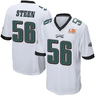 Tyler Steen Philadelphia Eagles Men's Game Super Bowl LIX Nike Jersey - White