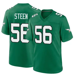 Tyler Steen Philadelphia Eagles Youth Game Kelly Alternate Jersey - Green