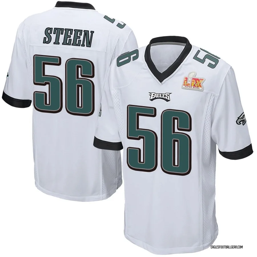 Tyler Steen Philadelphia Eagles Youth Game Super Bowl LIX Nike Jersey - White