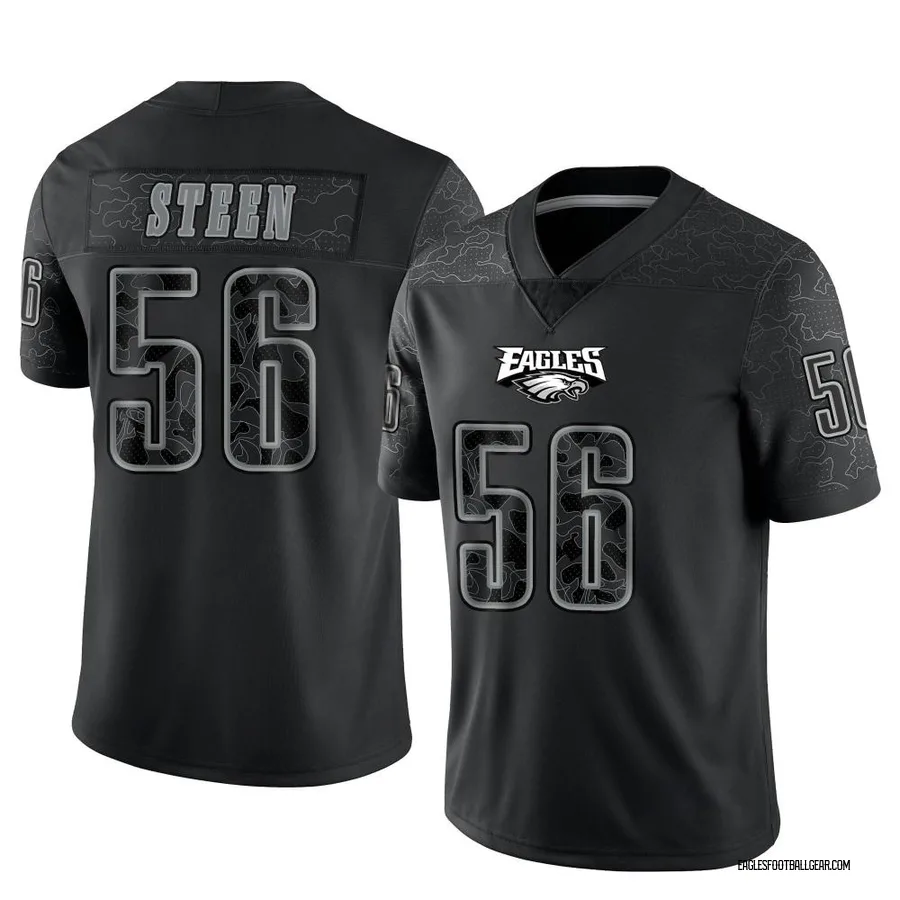 Tyler Steen Philadelphia Eagles Youth Limited Reflective Nike Jersey - Black