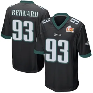 Uar Bernard Philadelphia Eagles Men's Game Alternate Super Bowl LIX Nike Jersey - Black