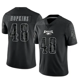 Wes Hopkins Philadelphia Eagles Men's Limited Reflective Jersey - Black