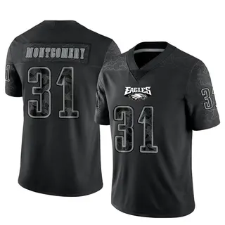 Wilbert Montgomery Philadelphia Eagles Youth Limited Reflective Nike Jersey - Black