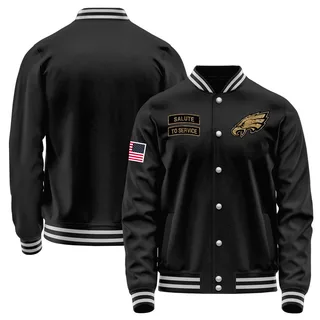 Youth Philadelphia Eagles Black Salute to Service Sideline Performance Jacket