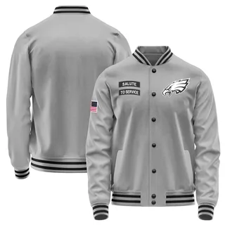 Youth Philadelphia Eagles Gray Salute to Service Performance Jacket