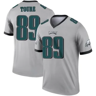 Youth Samori Toure Philadelphia Eagles Youth Legend Silver Inverted Nike Jersey