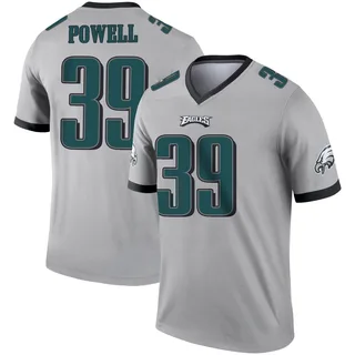 Youth ShunDerrick Powell Philadelphia Eagles Youth Legend Silver Inverted Nike Jersey