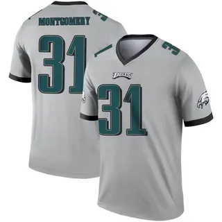Youth Wilbert Montgomery Philadelphia Eagles Youth Legend Silver Inverted Nike Jersey