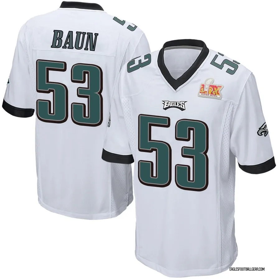 Zack Baun Philadelphia Eagles Youth Game Super Bowl LIX Nike Jersey - White