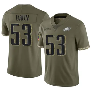 Zack Baun Philadelphia Eagles Youth Limited 2022 Salute To Service Nike Jersey - Olive