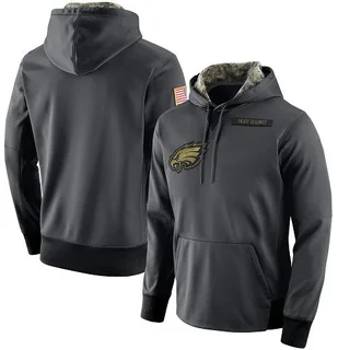 Men's Philadelphia Eagles Anthracite Salute to Service Player Performance Hoodie