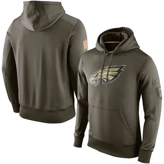 Men's Philadelphia Eagles Olive Salute to Service KO Performance Hoodie